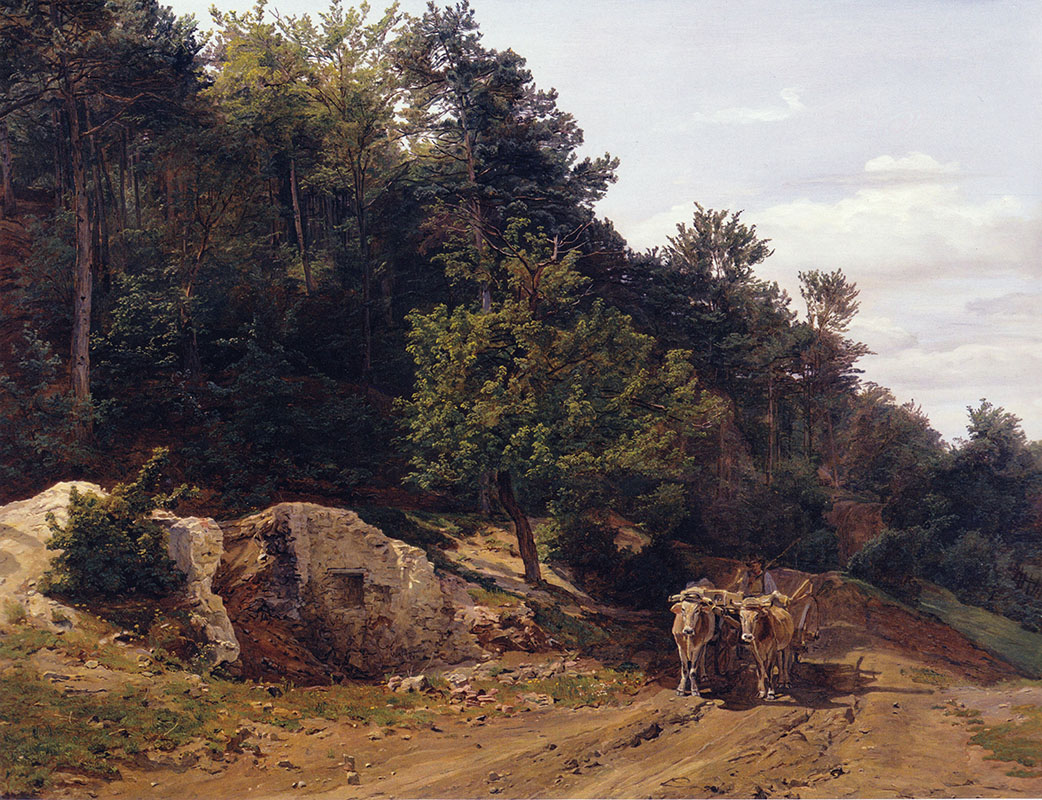 Forest Road with Oxcart